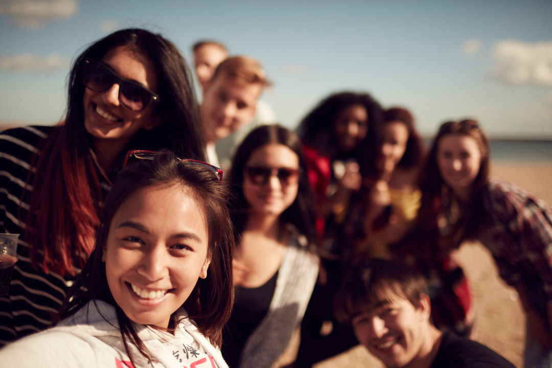 Students taking a selfie
