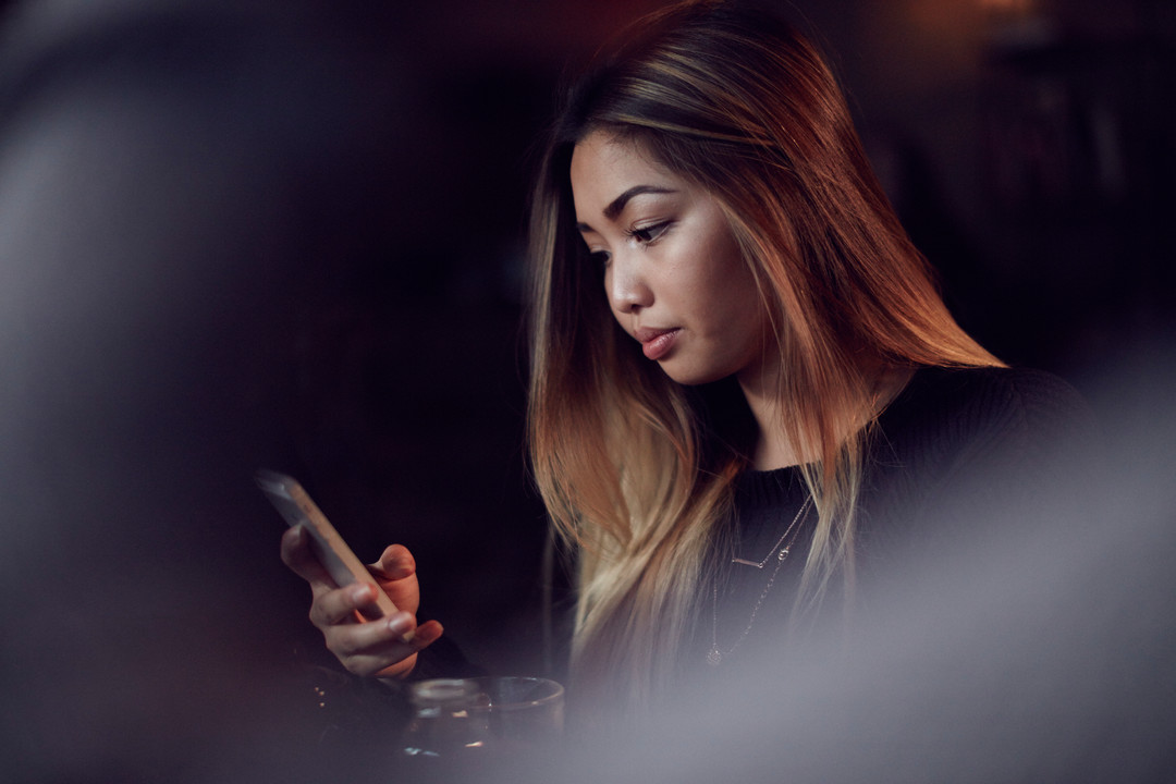 Student on a phone