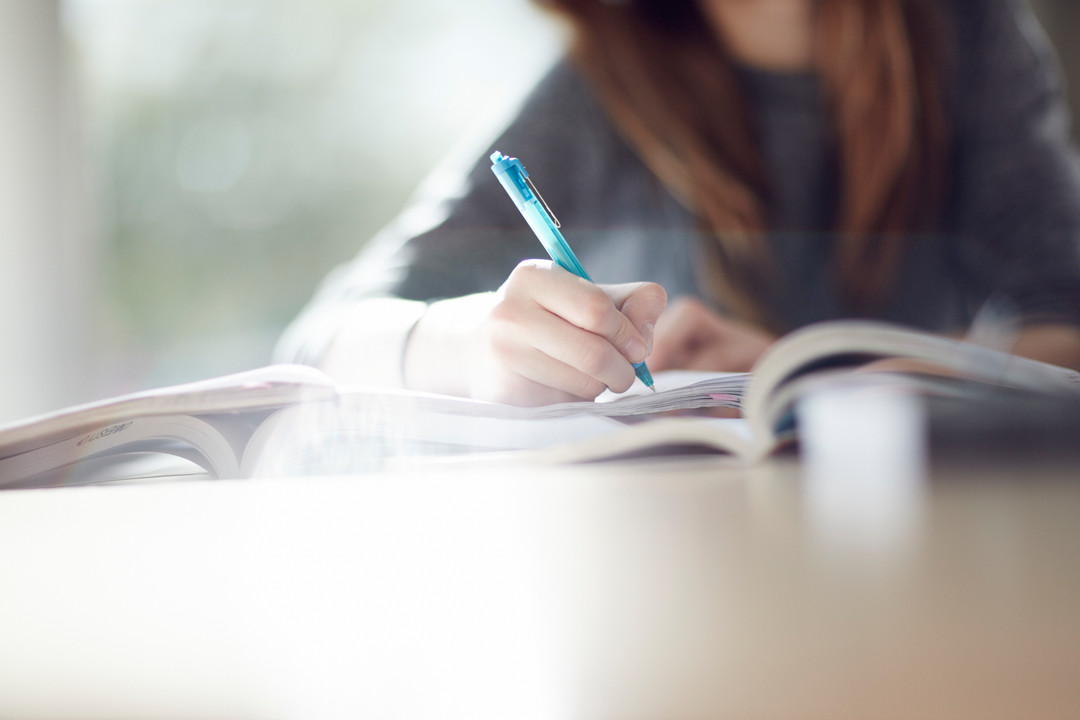 Student studying