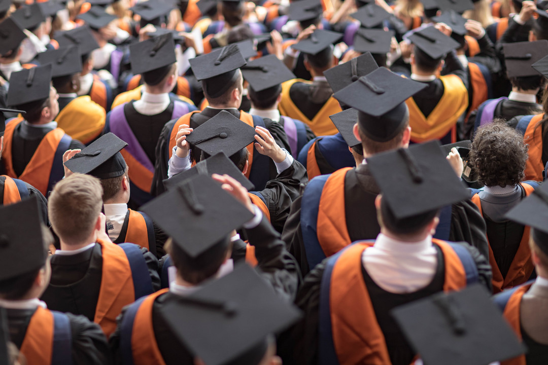 Students at graduation