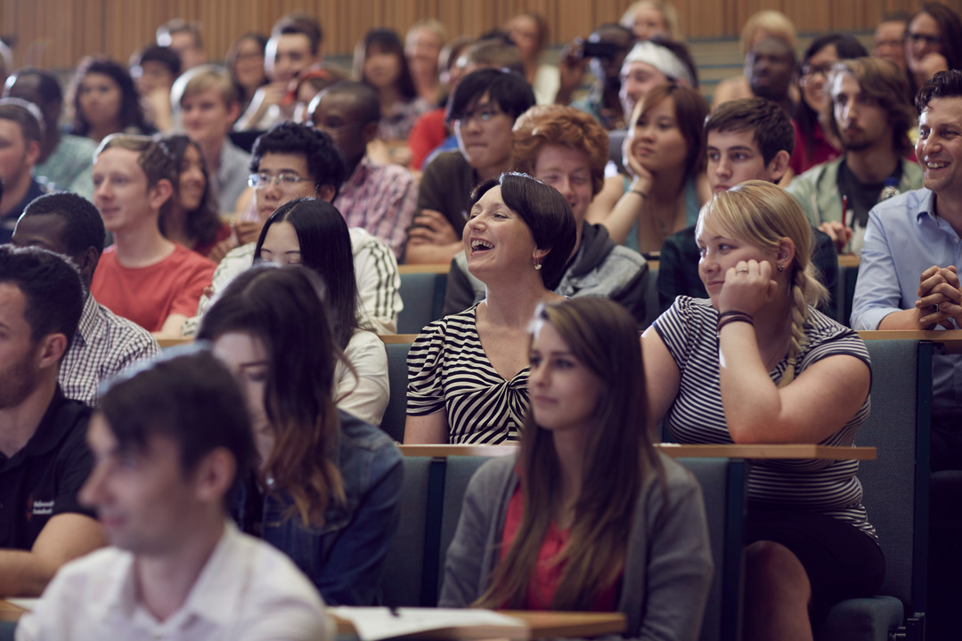 Students in a lecture theatre