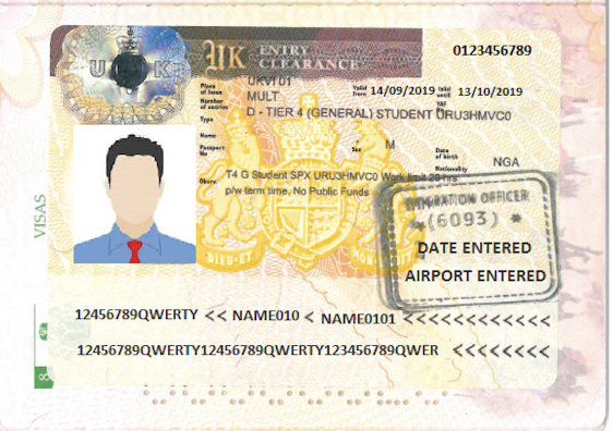 An example of a UK Entry Clearance vignette