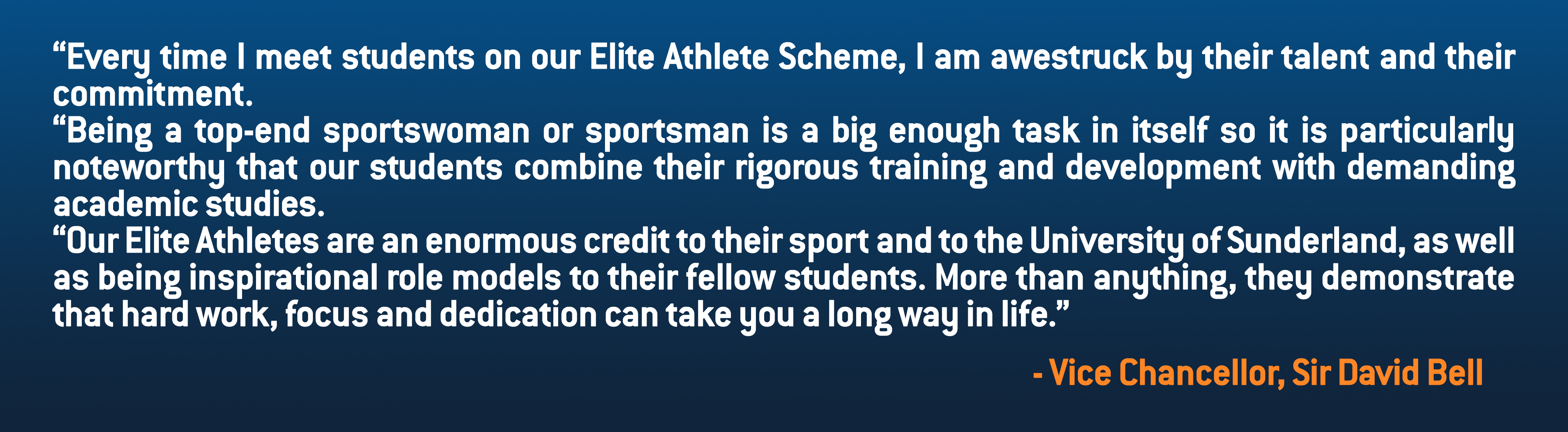 SIr David Bell quote