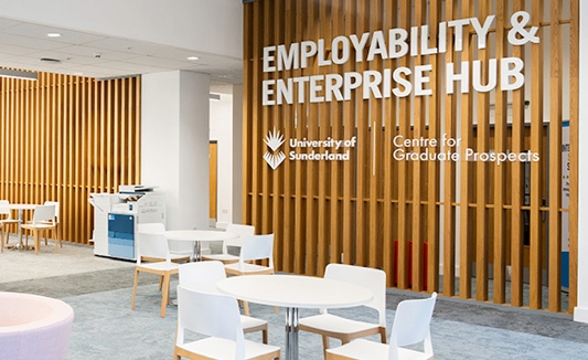 The interior of the Gateway building at the University of Sunderland City Campus Cropped